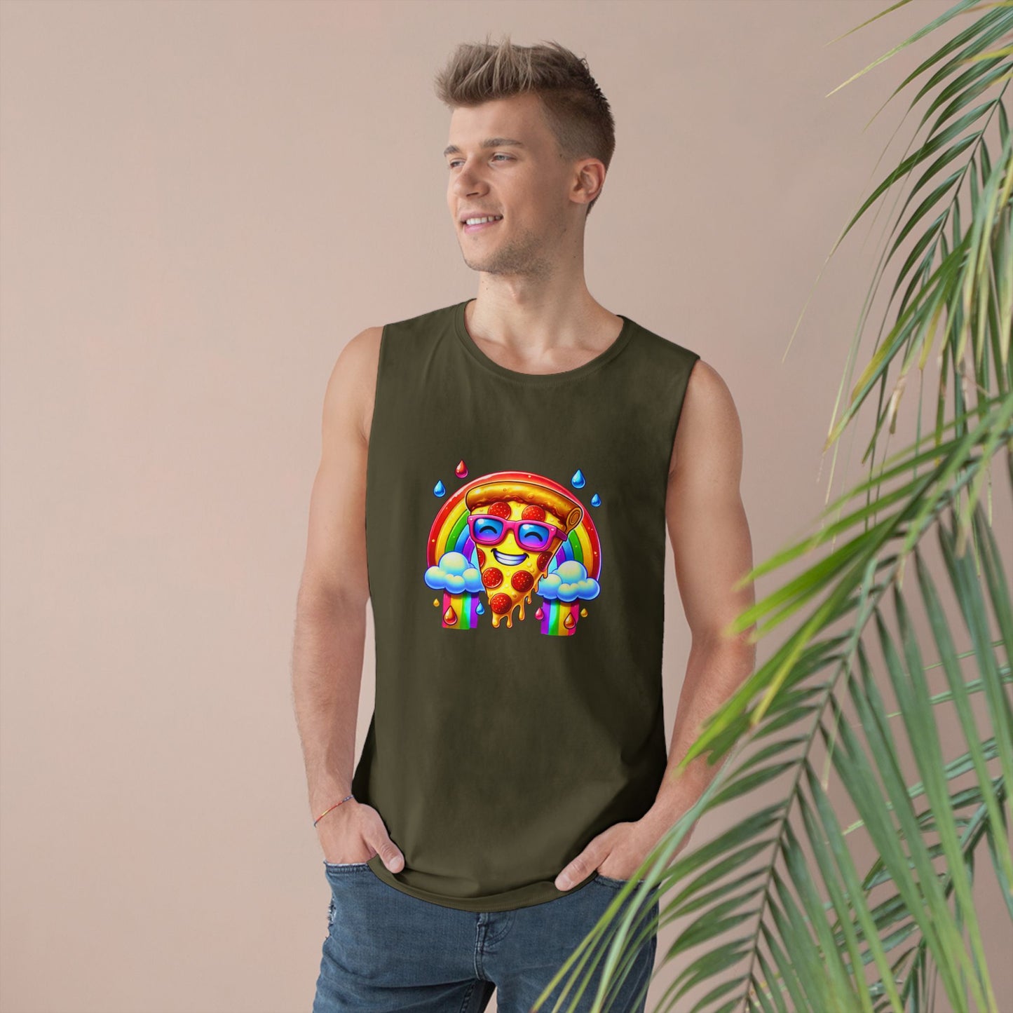 Pizza & Rainbow Tank Top