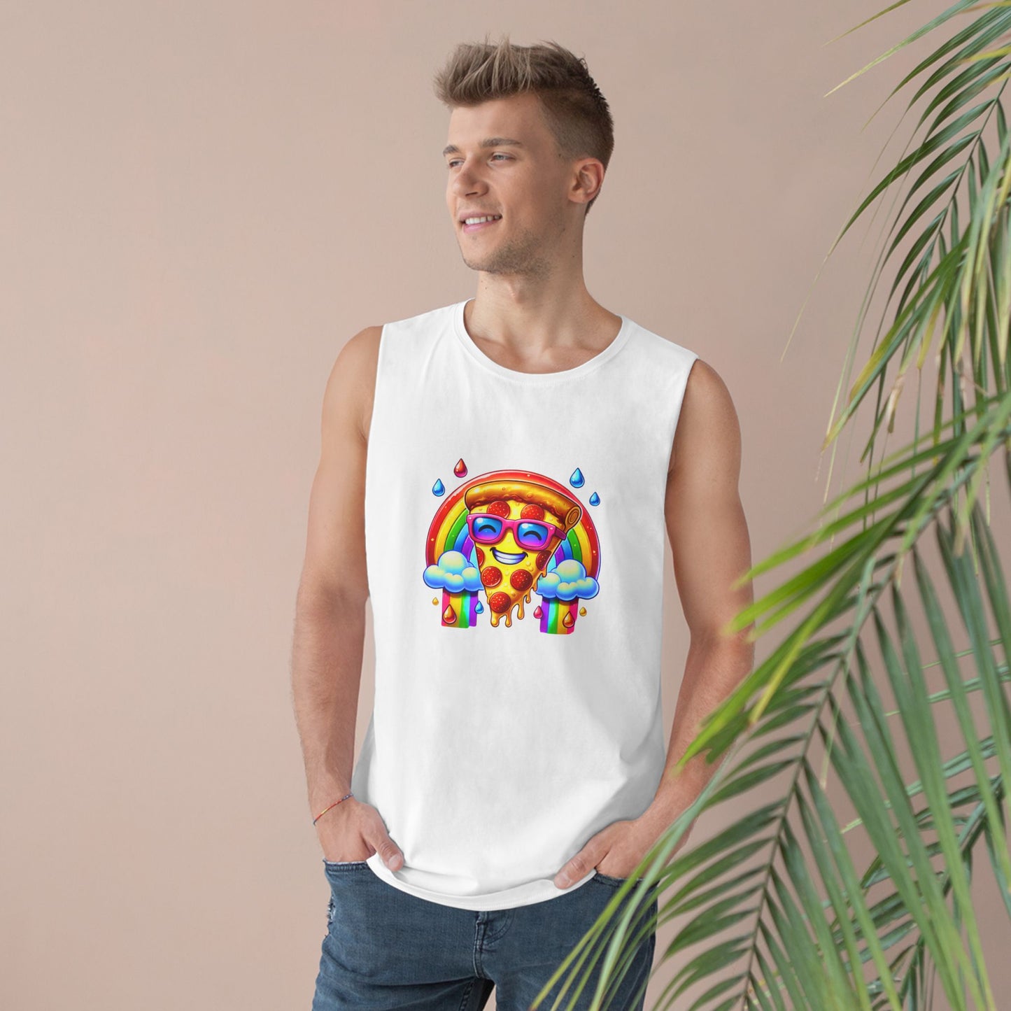 Pizza & Rainbow Tank Top