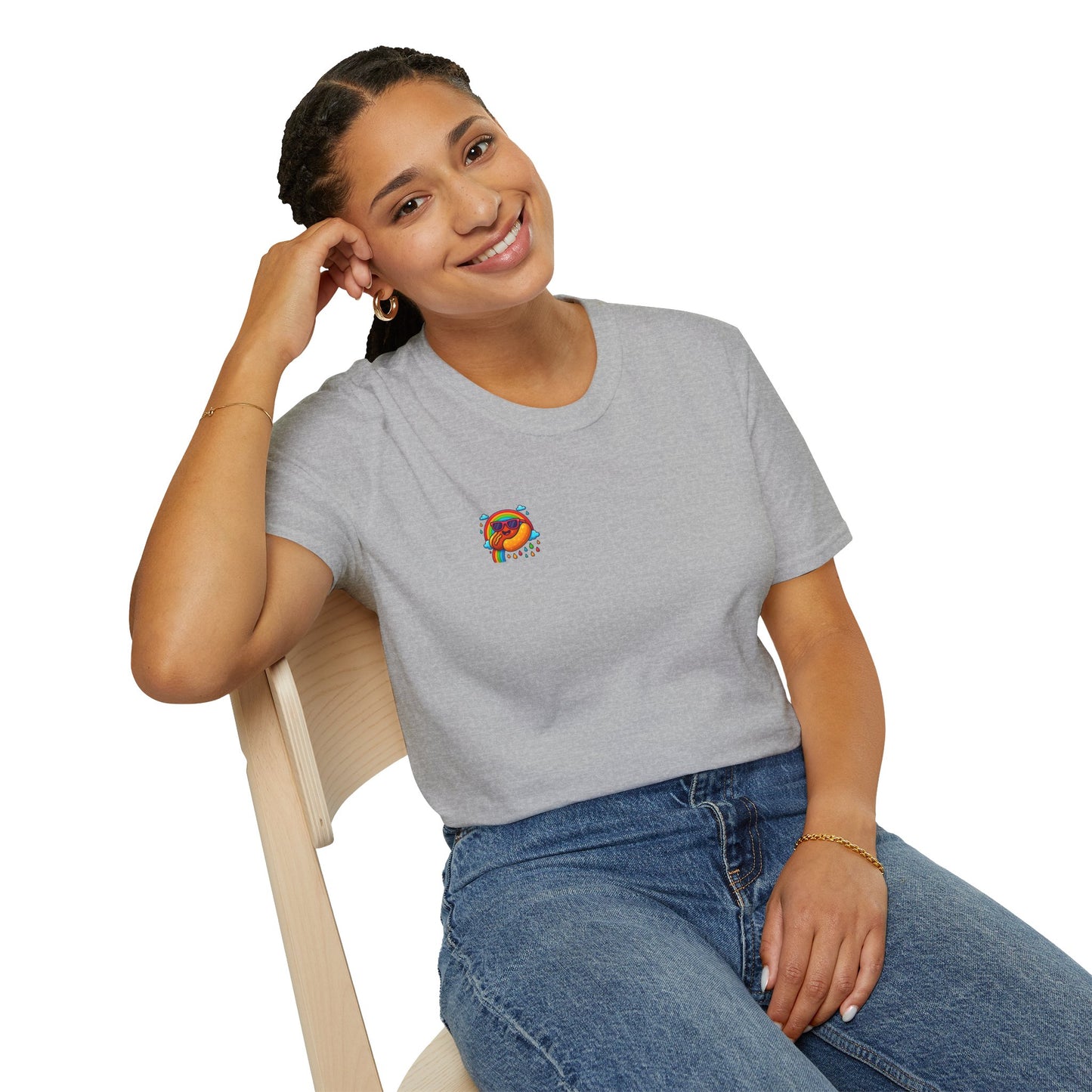 Hot Dog & Rainbow Shirt - Pocket Print