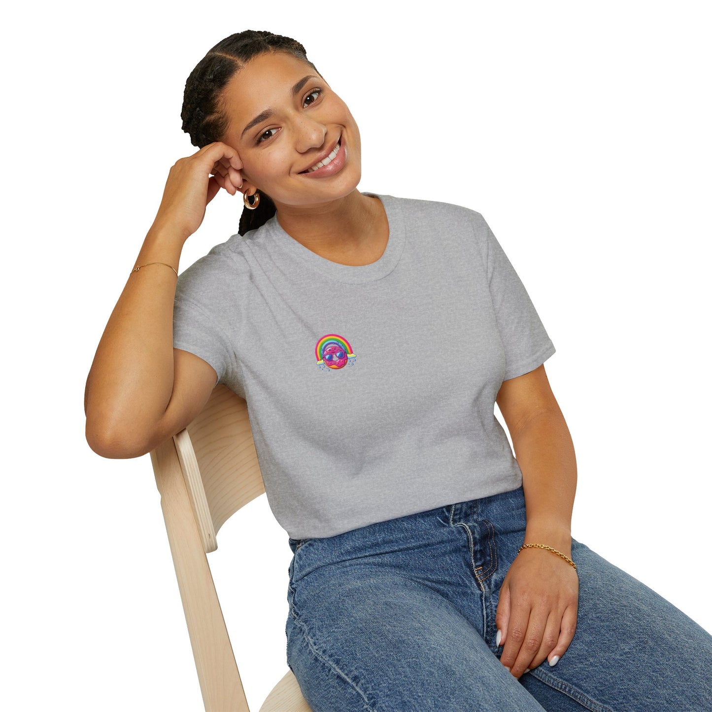 Donut & Rainbow Shirt - Pocket Print