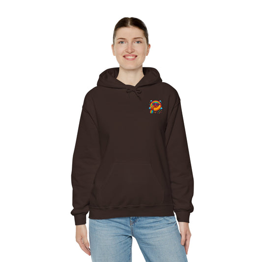 Hot Dog & Rainbow Hoodie - Pocket Print