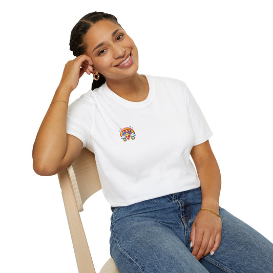 Pizza & Rainbow Shirt - Pocket Print