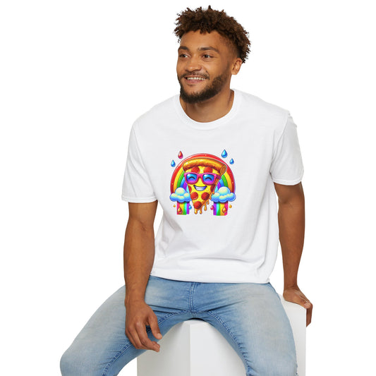Pizza & Rainbow Shirt - Front Print