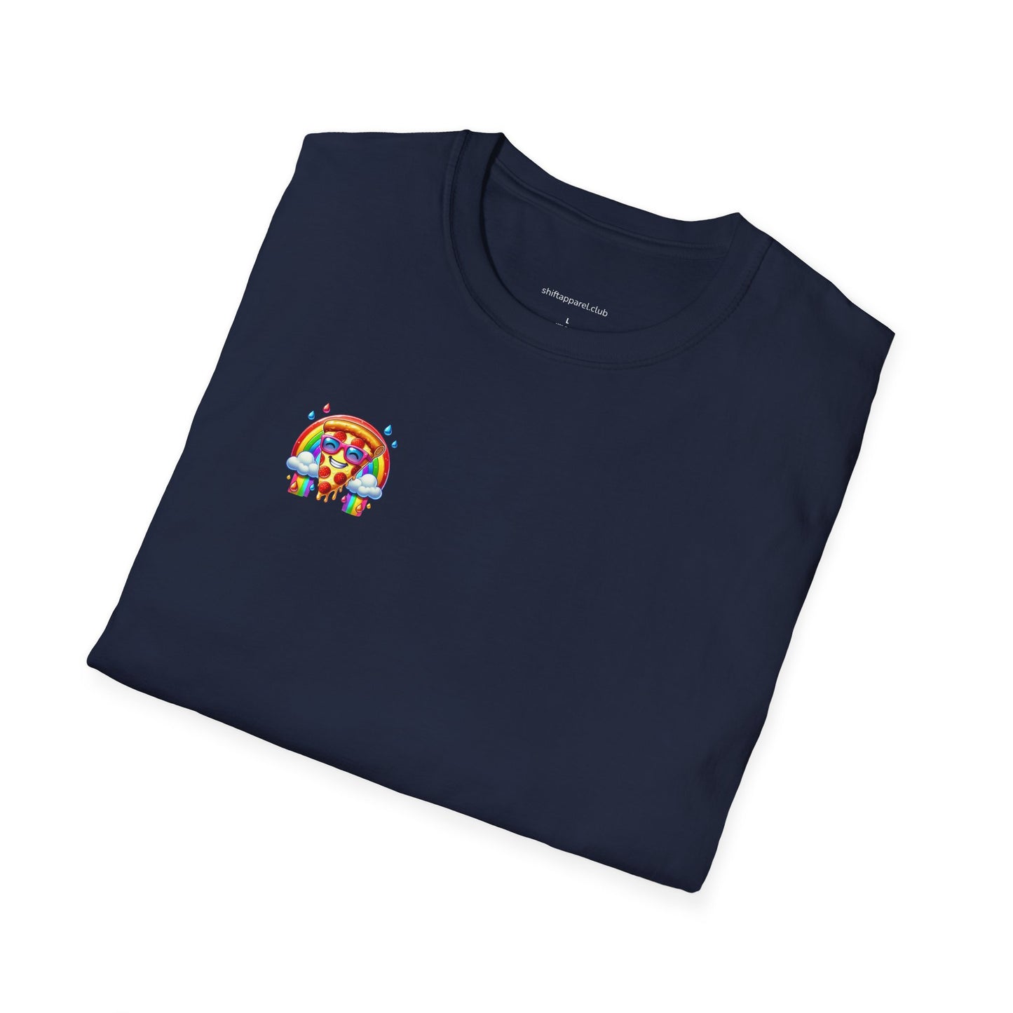 Pizza & Rainbow Shirt - Pocket Print
