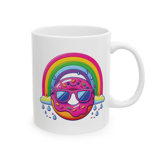 Donut & Rainbow Coffee Mug