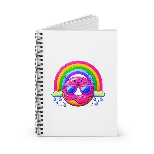 Donut & Rainbow Notebook White