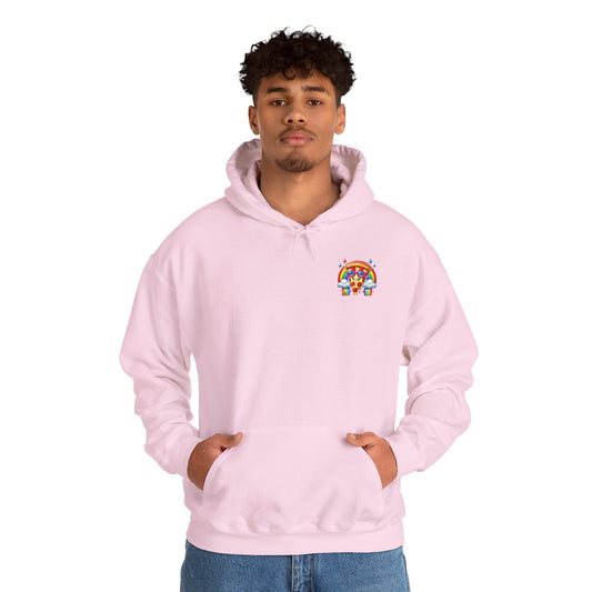 Pizza & Rainbow Hoodie - Pocket Print