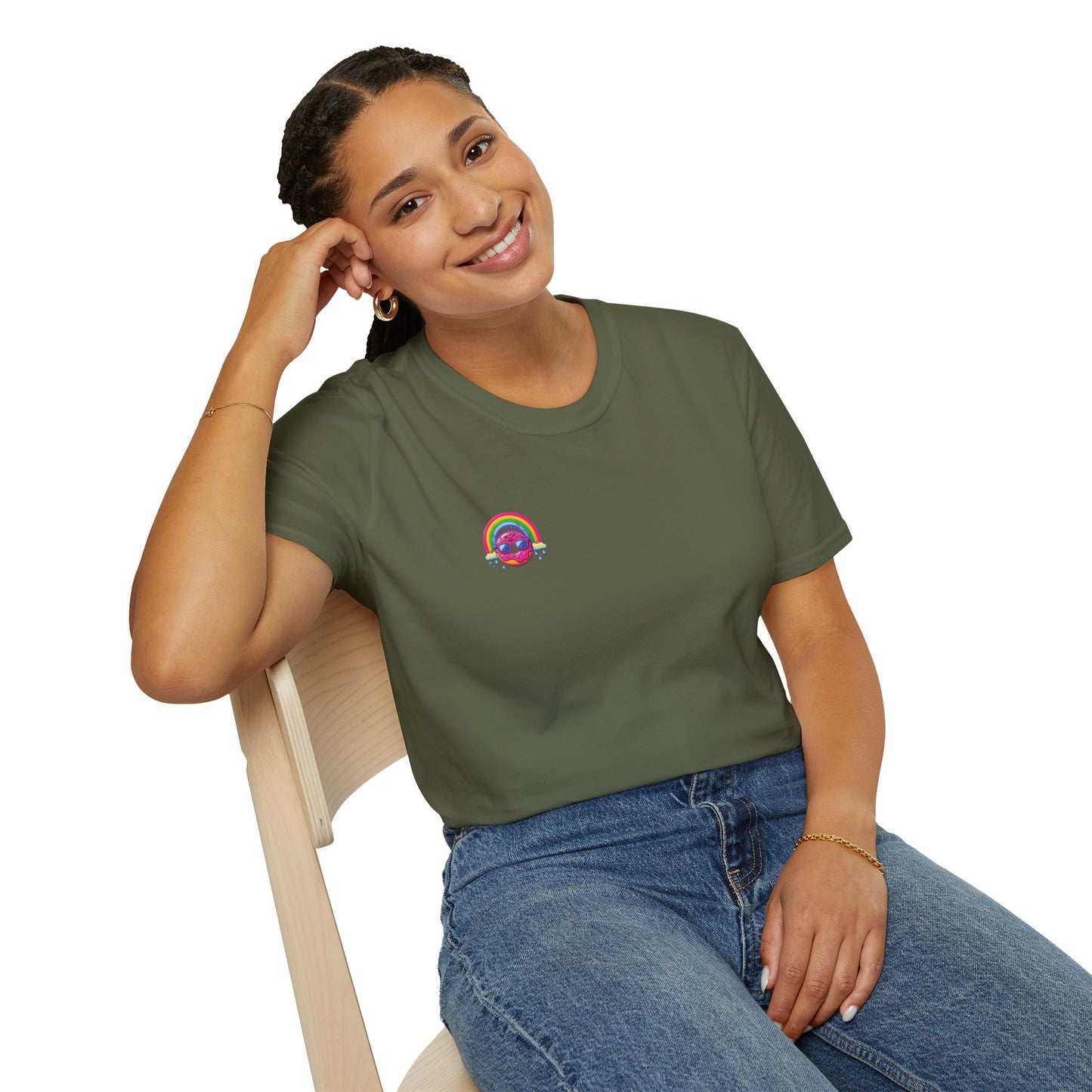 Donut & Rainbow Shirt - Pocket Print