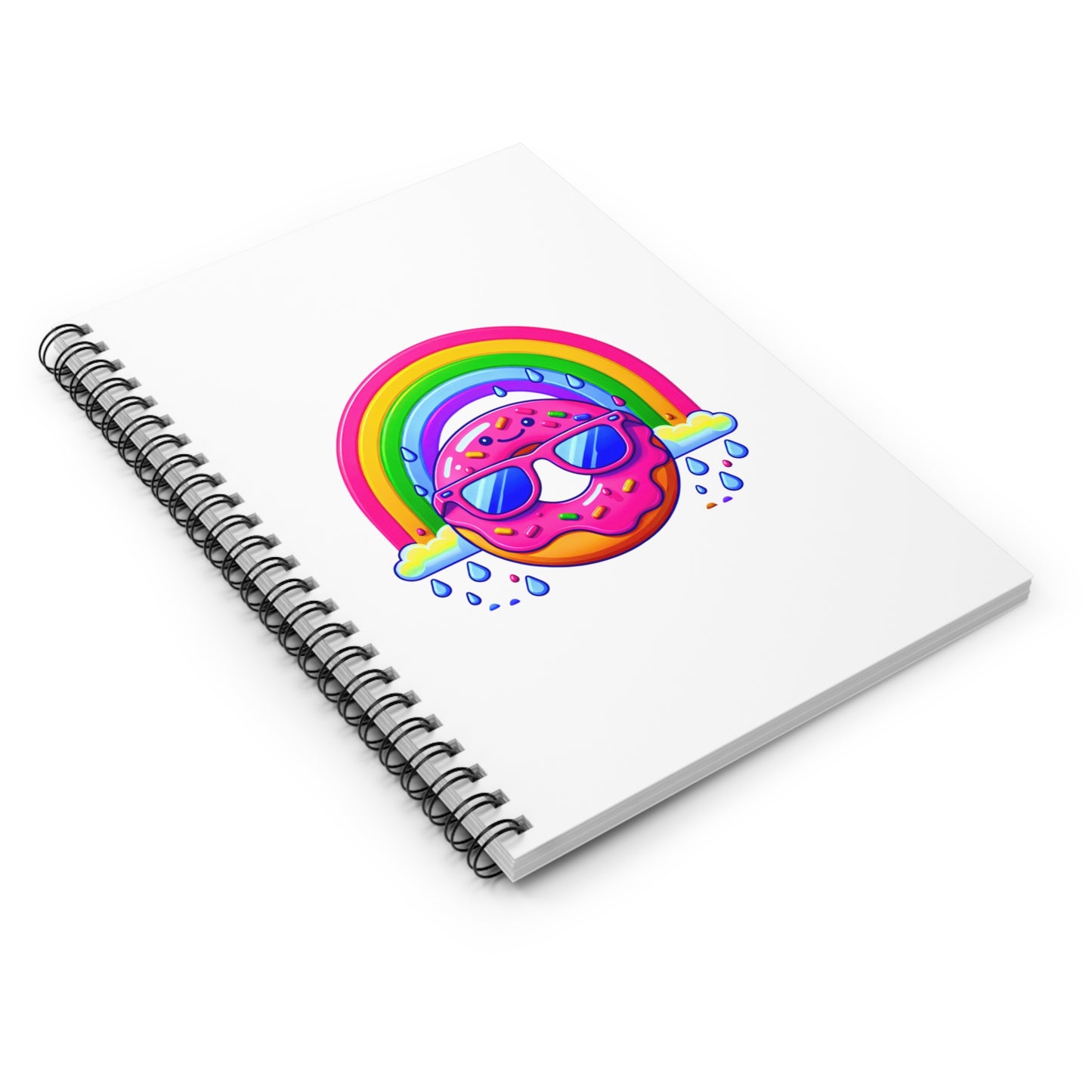 Donut & Rainbow Notebook White