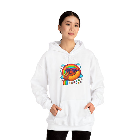 Hot Dog & Rainbow Hoodie - Front Print