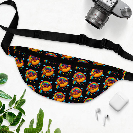Hot Dog & Rainbow Pattern Belt Bag