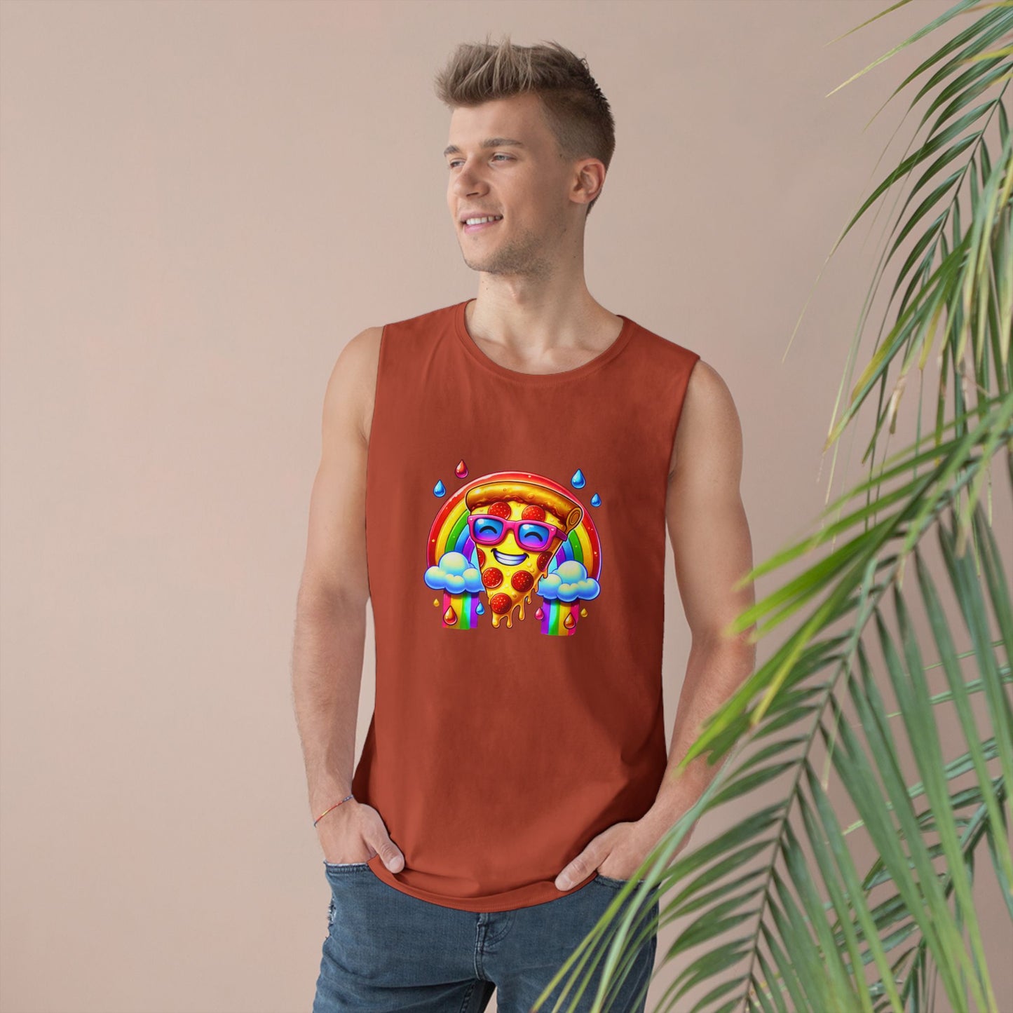 Pizza & Rainbow Tank Top