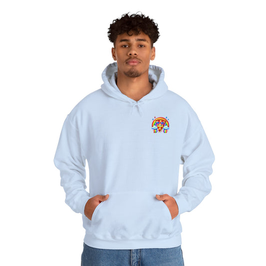 Pizza & Rainbow Hoodie - Pocket Print