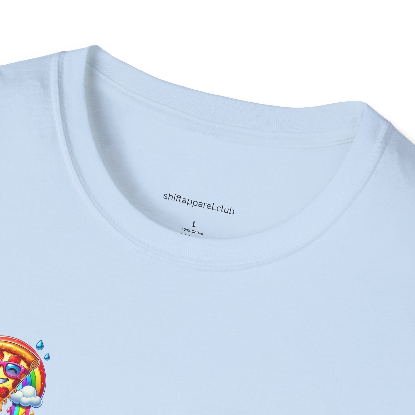 Pizza & Rainbow Shirt - Pocket Print